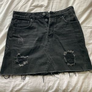 TOBI Black Denim Skirt